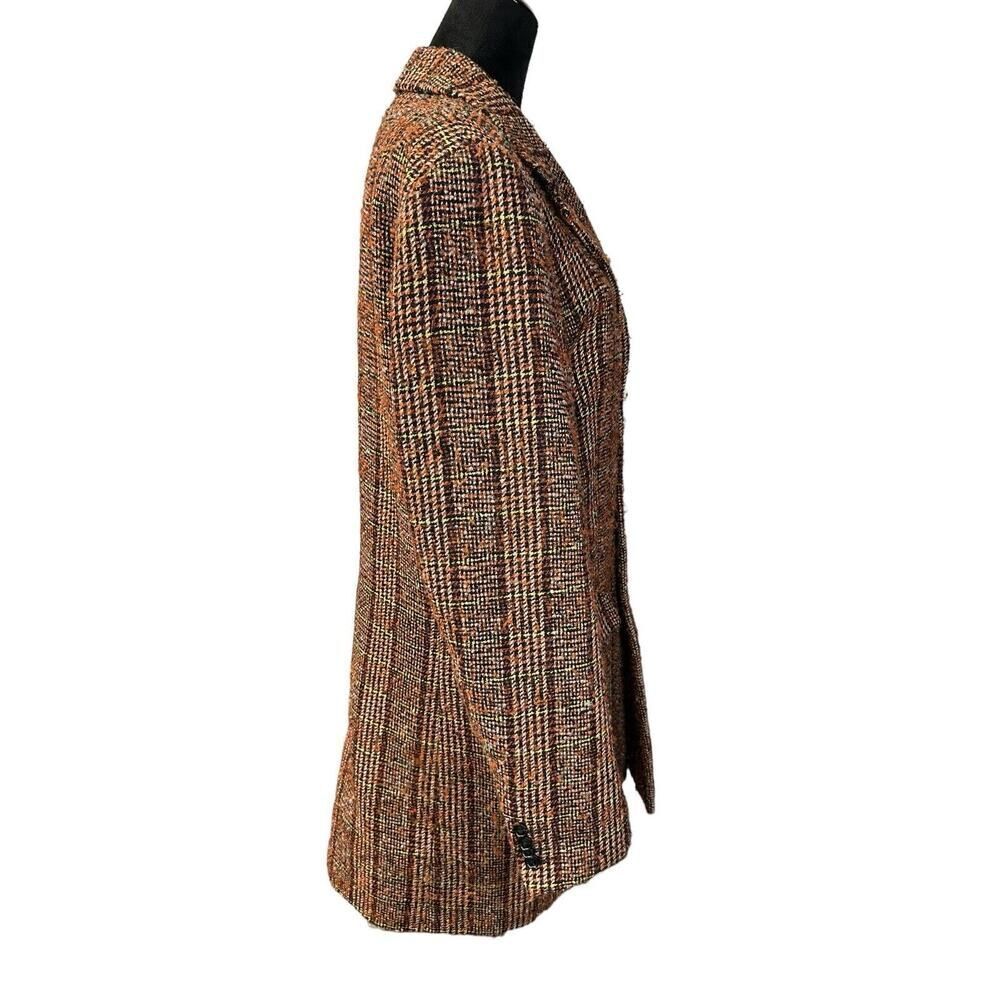 Scotch & Soda Brown Plaid Pea Coat - Picture 6 of 14